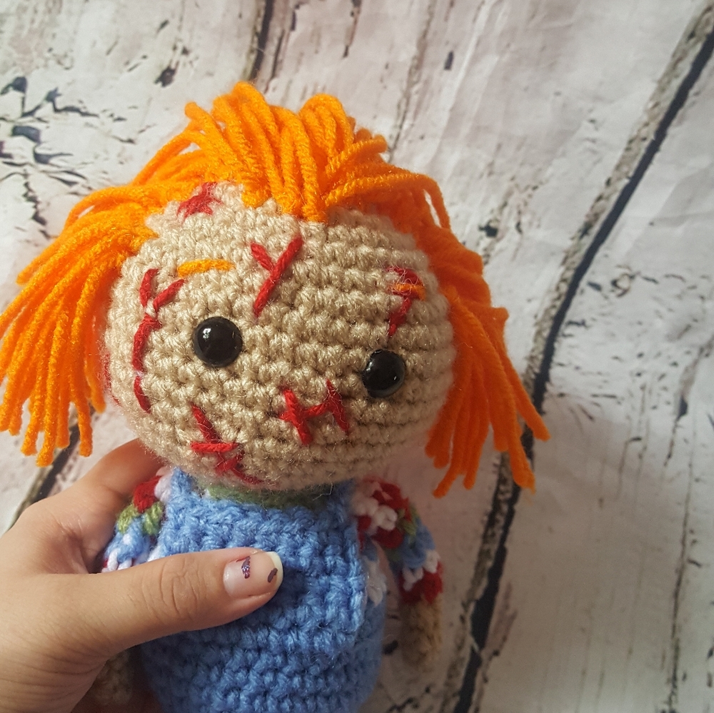 Crochet Chucky Inspired Amigurumi - Picture 15 of 16